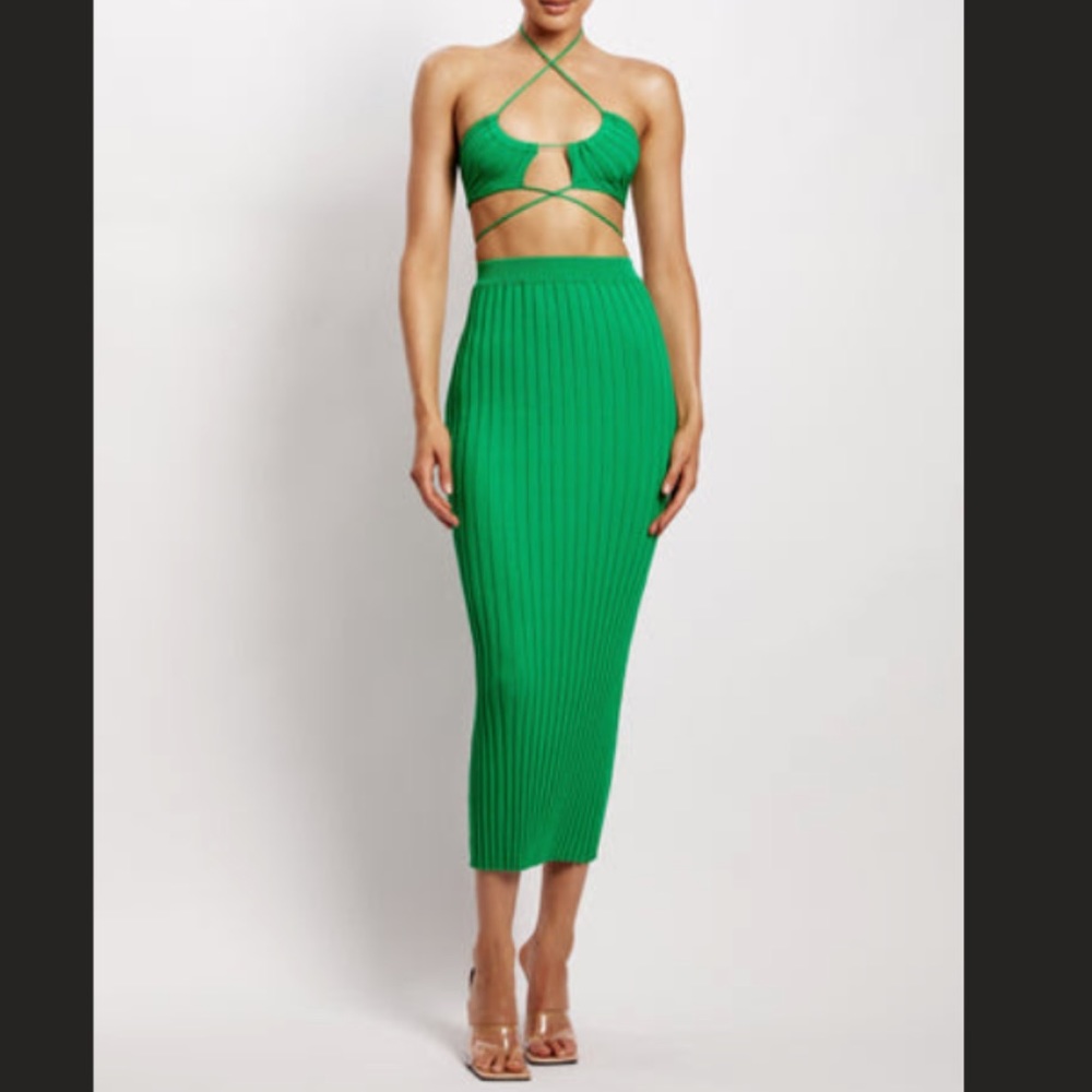 Meshki Ribbed Midaxi Skirt